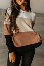 Last inn bildet i Galleri-visningsprogrammet, Color Block Round Neck Sweater
