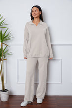 Load image into Gallery viewer, Dropped Shoulder Sweater and Long Pants Set
