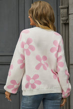 Last inn bildet i Galleri-visningsprogrammet, Floral Print Round Neck Dropped Shoulder Pullover Sweater
