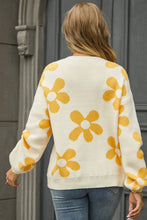 Last inn bildet i Galleri-visningsprogrammet, Floral Print Round Neck Dropped Shoulder Pullover Sweater
