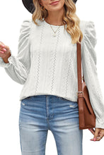 Last inn bildet i Galleri-visningsprogrammet, Round Neck Puff Sleeve Blouse
