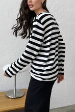 Last inn bildet i Galleri-visningsprogrammet, Striped Round Neck Long Sleeve Sweater
