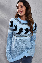 Last inn bildet i Galleri-visningsprogrammet, Ghost Pattern Round Neck Long Sleeve Sweater
