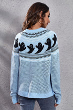 Last inn bildet i Galleri-visningsprogrammet, Ghost Pattern Round Neck Long Sleeve Sweater
