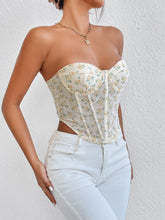 Last inn bildet i Galleri-visningsprogrammet, Floral Lace-Up Strapless Bustier
