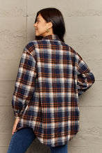 Load image into Gallery viewer, Ninexis Full Size Plaid Collared Neck Button-Down Long Sleeve Jacket
