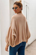 Load image into Gallery viewer, Round Neck Dropped Shoulder Lantern Sleeve Sweater
