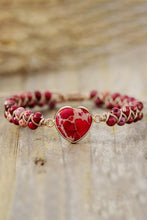 Load image into Gallery viewer, Handmade Heart Shape Natural Stone Bracelet
