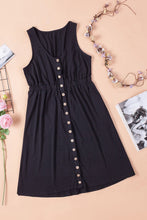 Load image into Gallery viewer, Sleeveless Button Down Mini Magic Dress
