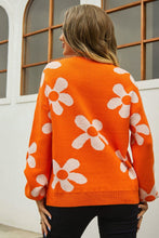 Last inn bildet i Galleri-visningsprogrammet, Floral Print Round Neck Dropped Shoulder Pullover Sweater
