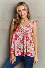 Last inn bildet i Galleri-visningsprogrammet, Floral Square Neck Babydoll Top
