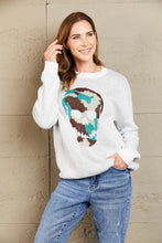 Last inn bildet i Galleri-visningsprogrammet, Woven Right Skull Graphic Drop Shoulder Sweater
