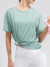 Load image into Gallery viewer, Round Neck Short Sleeve Active Top
