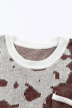 Load image into Gallery viewer, Contrast Round Neck Drop Shoulder Sweater
