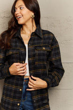 Load image into Gallery viewer, Ninexis Full Size Plaid Collared Neck Button-Down Long Sleeve Jacket
