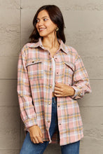 Load image into Gallery viewer, Ninexis Full Size Plaid Collared Neck Button-Down Long Sleeve Jacket
