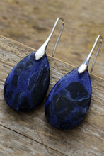 Load image into Gallery viewer, Natural Stone Teardrop Earrings
