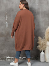 Load image into Gallery viewer, Plus Size Long Sleeve Pocketed Cardigan
