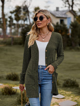 Load image into Gallery viewer, Ribbed Button-UP Cardigan with Pockets
