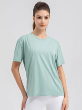 Load image into Gallery viewer, Round Neck Short Sleeve Active Top
