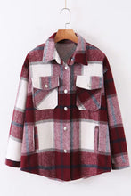 Load image into Gallery viewer, Plaid Dropped Shoulder Shirt Jacket
