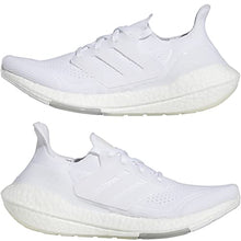 Load image into Gallery viewer, adidas Women&#39;s Ultra boost 21 Running Shoes, White/White/Grey, 7.5
