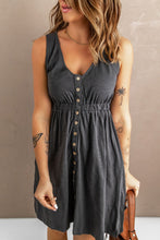 Load image into Gallery viewer, Sleeveless Button Down Mini Magic Dress
