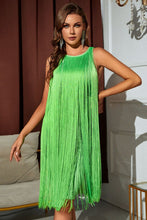 Load image into Gallery viewer, Sleeveless Round Neck Fringe Dress
