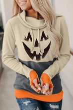 Load image into Gallery viewer, Long Sleeve Jack-O&#39;-Lantern Graphic Sweatshirt
