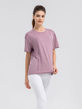 Load image into Gallery viewer, Round Neck Short Sleeve Active Top
