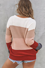 Last inn bildet i Galleri-visningsprogrammet, Color Block Round Neck Sweater
