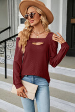 Last inn bildet i Galleri-visningsprogrammet, Cold Shoulder Square Neck Cutout Blouse
