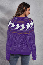 Last inn bildet i Galleri-visningsprogrammet, Ghost Pattern Round Neck Long Sleeve Sweater
