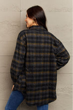 Load image into Gallery viewer, Ninexis Full Size Plaid Collared Neck Button-Down Long Sleeve Jacket
