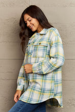 Load image into Gallery viewer, Ninexis Full Size Plaid Collared Neck Button-Down Long Sleeve Jacket
