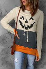 Load image into Gallery viewer, Long Sleeve Jack-O&#39;-Lantern Graphic Sweatshirt
