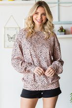 Last inn bildet i Galleri-visningsprogrammet, Leopard Print Round Neck Long Sleeve Sweatshirt
