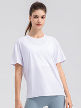 Load image into Gallery viewer, Round Neck Short Sleeve Active Top
