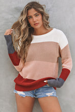 Last inn bildet i Galleri-visningsprogrammet, Color Block Round Neck Sweater
