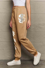 Load image into Gallery viewer, Simply Love Simply Love Full Size Drawstring Flower &amp; Skull Graphic Long Sweatpants
