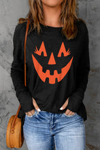 Load image into Gallery viewer, Halloween Pumpkin Face Graphic T-Shirt
