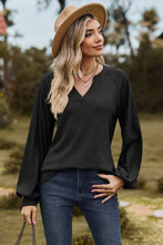 Last inn bildet i Galleri-visningsprogrammet, Notched Neck Raglan Sleeve Blouse
