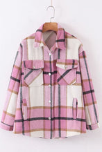 Load image into Gallery viewer, Plaid Dropped Shoulder Shirt Jacket
