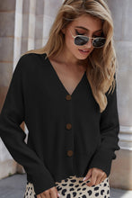 Load image into Gallery viewer, V-Neck Dropped Shoulder Cardigan
