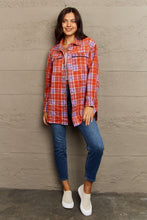 Load image into Gallery viewer, Ninexis Full Size Plaid Collared Neck Button-Down Long Sleeve Jacket
