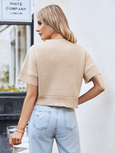 Last inn bildet i Galleri-visningsprogrammet, Round Neck Short Sleeve Knit Top
