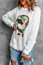 Last inn bildet i Galleri-visningsprogrammet, Woven Right Skull Graphic Drop Shoulder Sweater
