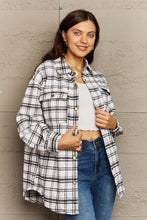 Load image into Gallery viewer, Ninexis Full Size Plaid Collared Neck Button-Down Long Sleeve Jacket
