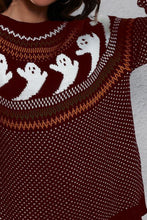 Last inn bildet i Galleri-visningsprogrammet, Ghost Pattern Round Neck Long Sleeve Sweater
