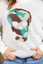 Last inn bildet i Galleri-visningsprogrammet, Woven Right Skull Graphic Drop Shoulder Sweater
